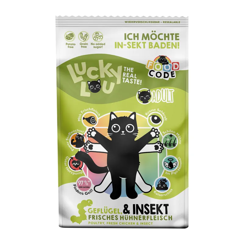 Ausverkauf Lucky Lou Adult Geflügel & Insekten 750 g